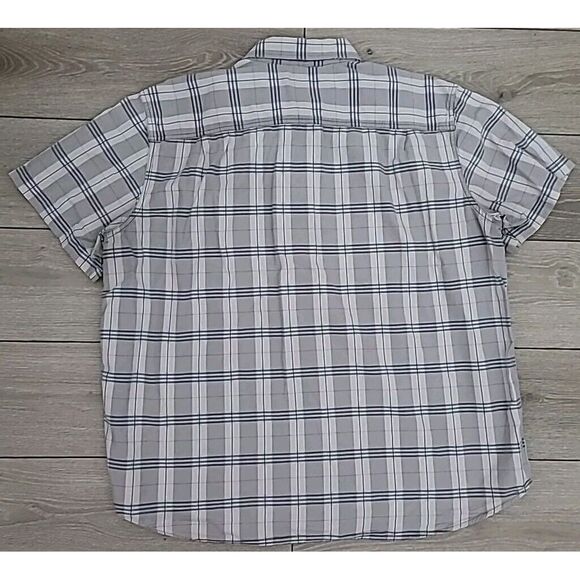 Carhartt Mens Shirt Size 2XL Original Fit Gray Plaid Short Sleeve 100% Cotton - Picture 4 of 5